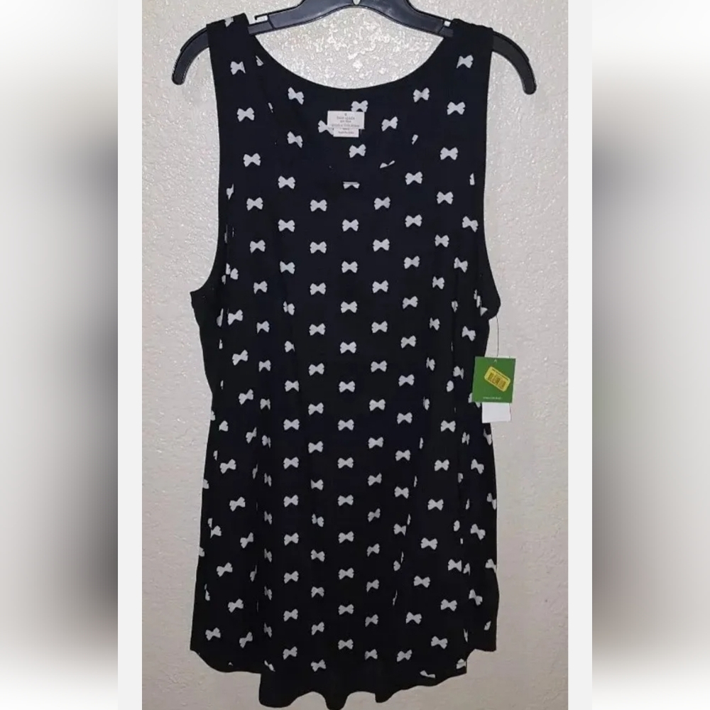 NWT! Kate Spade New York Mini Chemise Black With Bows XL